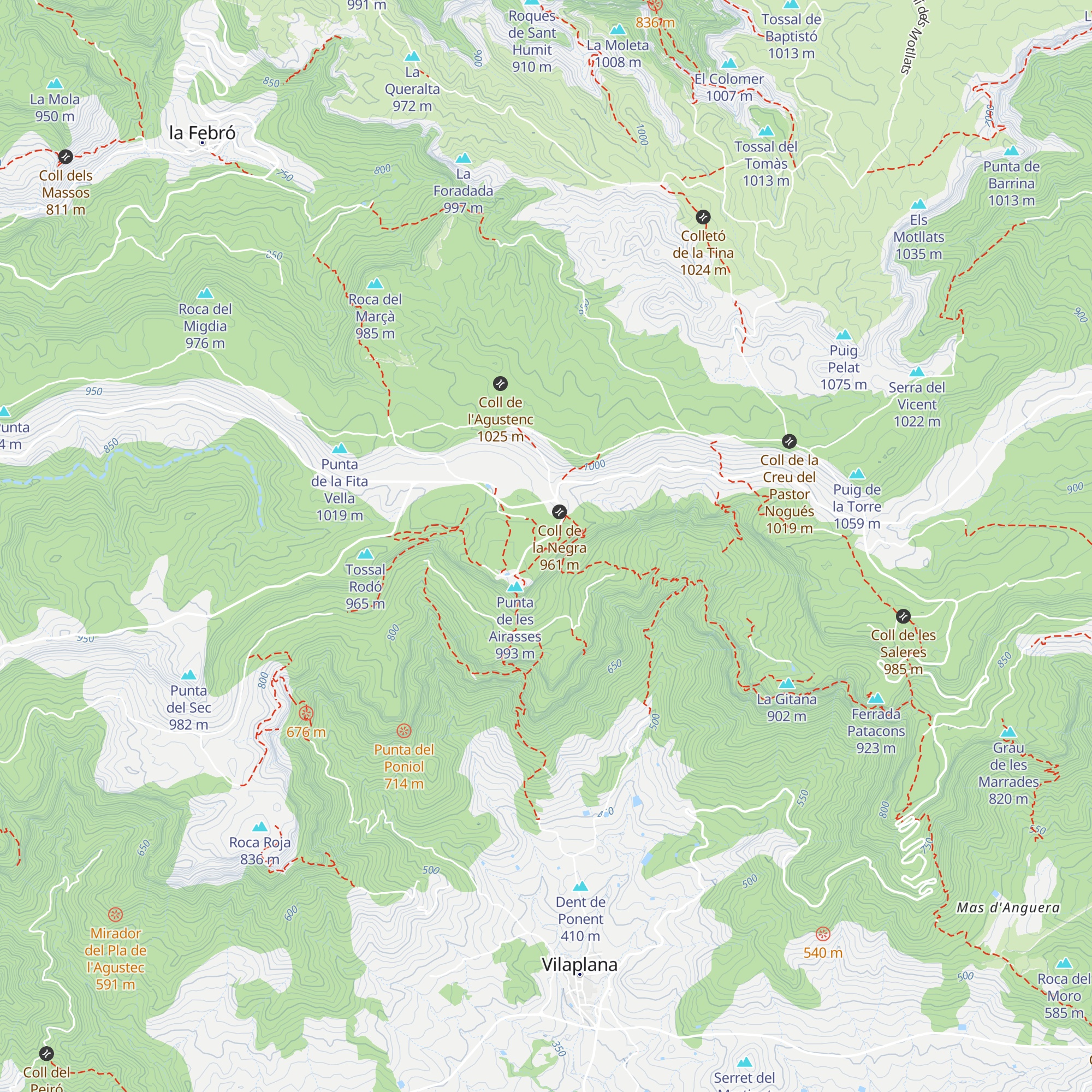 Refugi de la Mussara map