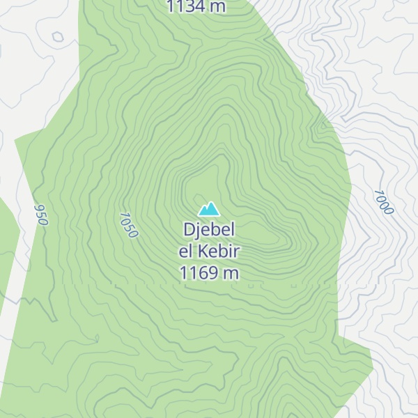 Map of Djebel el Kebir
