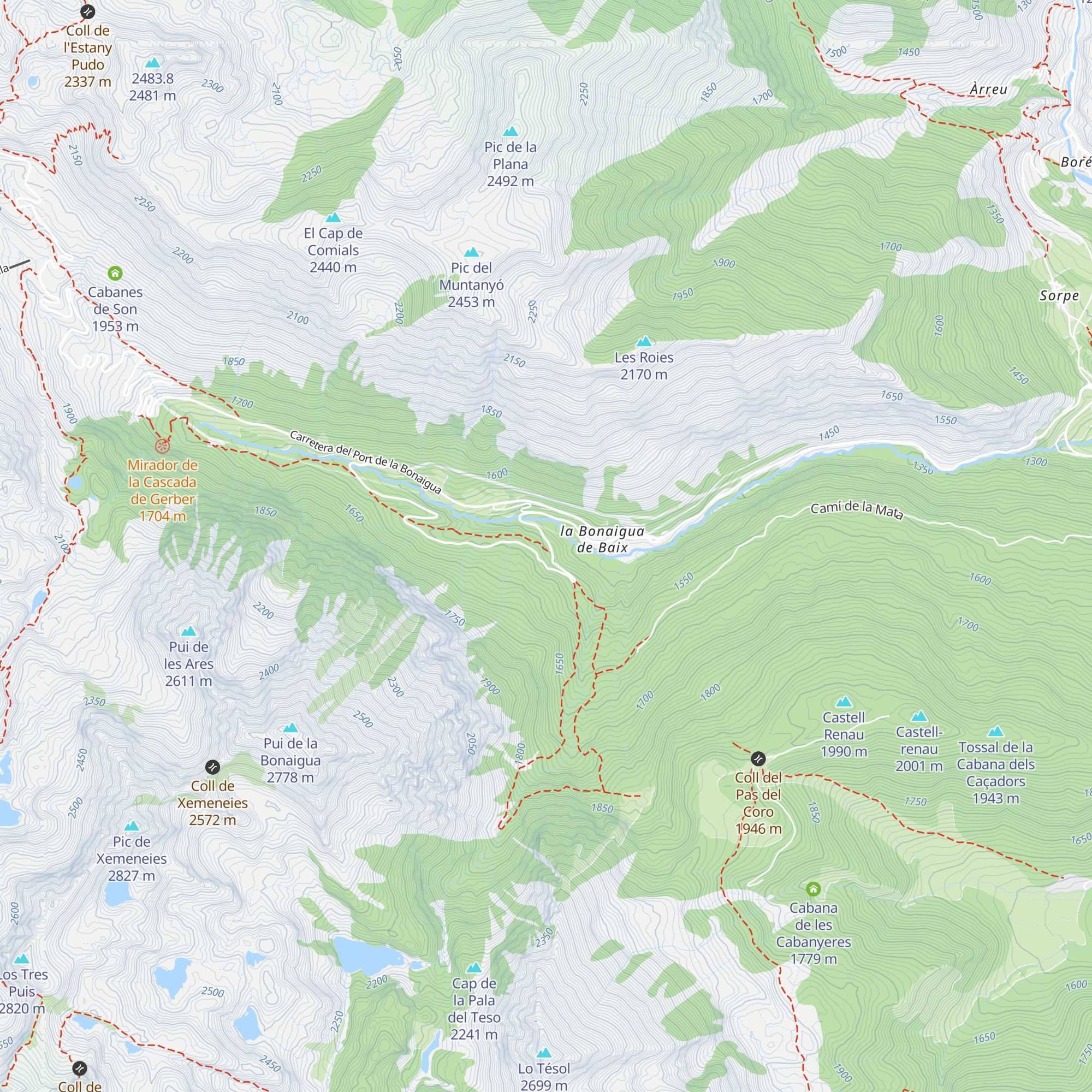 Refugi del Gerdar map
