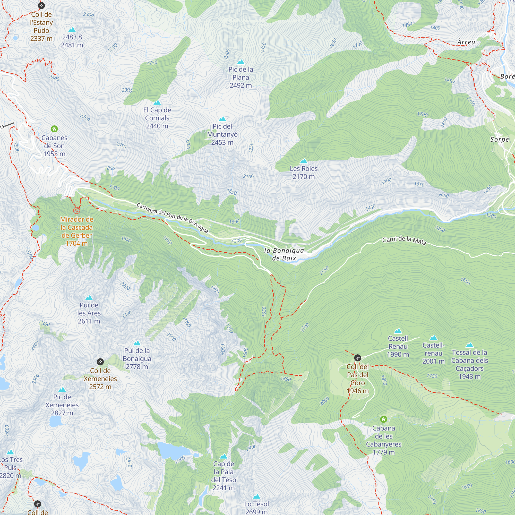 Refugi del Gerdar map