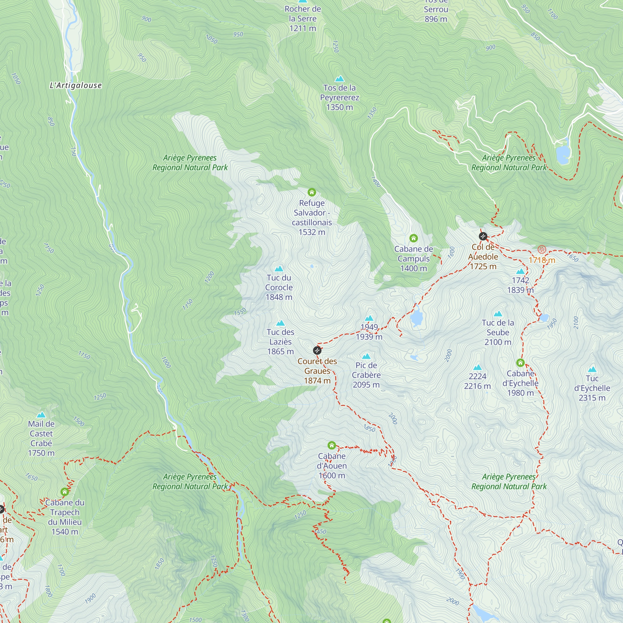 Cabane de Courille map