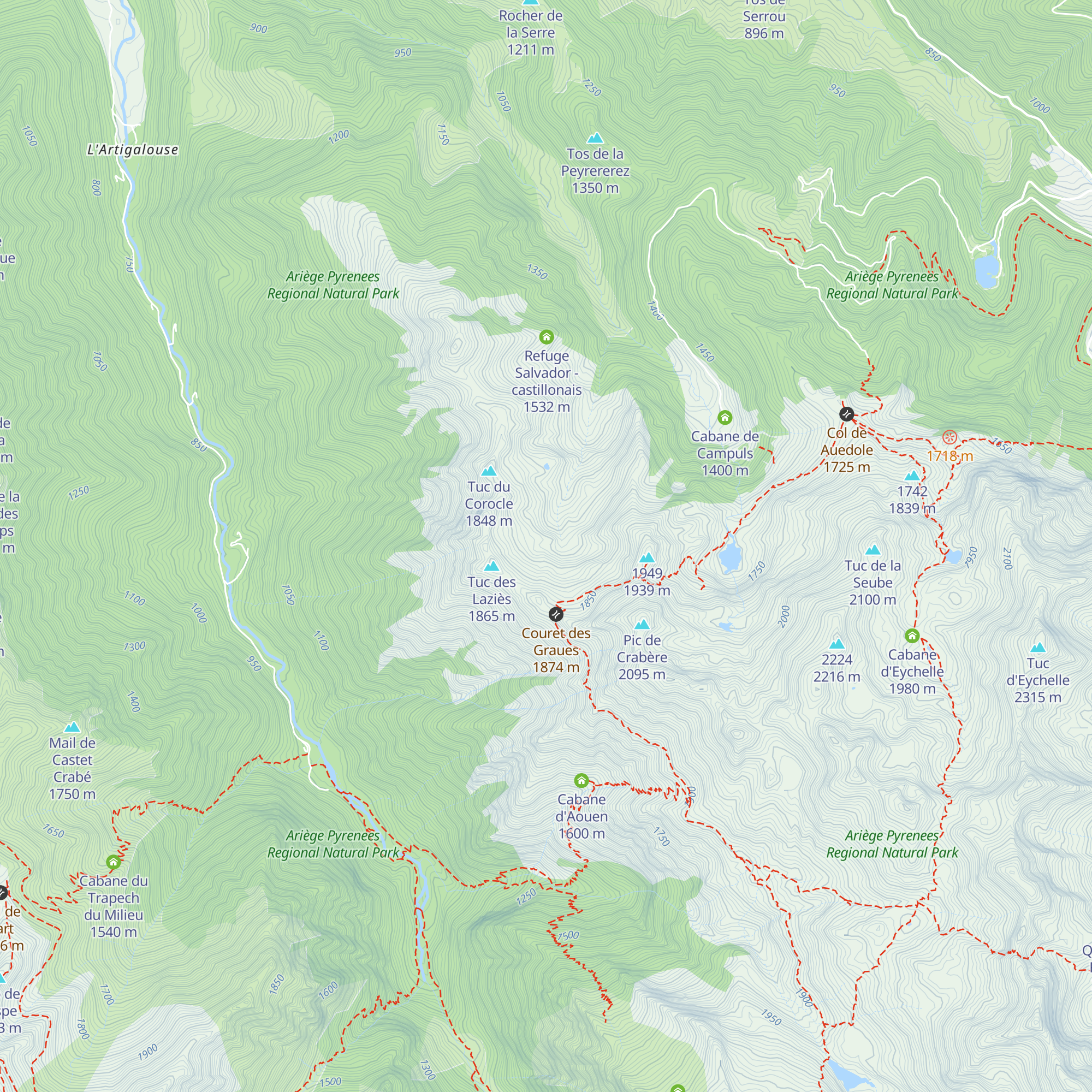 Cabane de Courille map