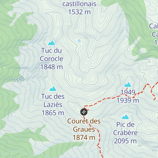 Map of Cabane de Courille