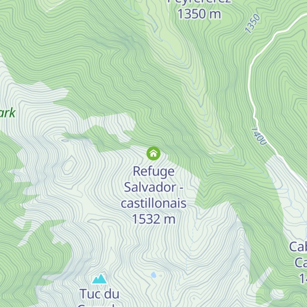 Map of Refuge Salvador - castillonais
