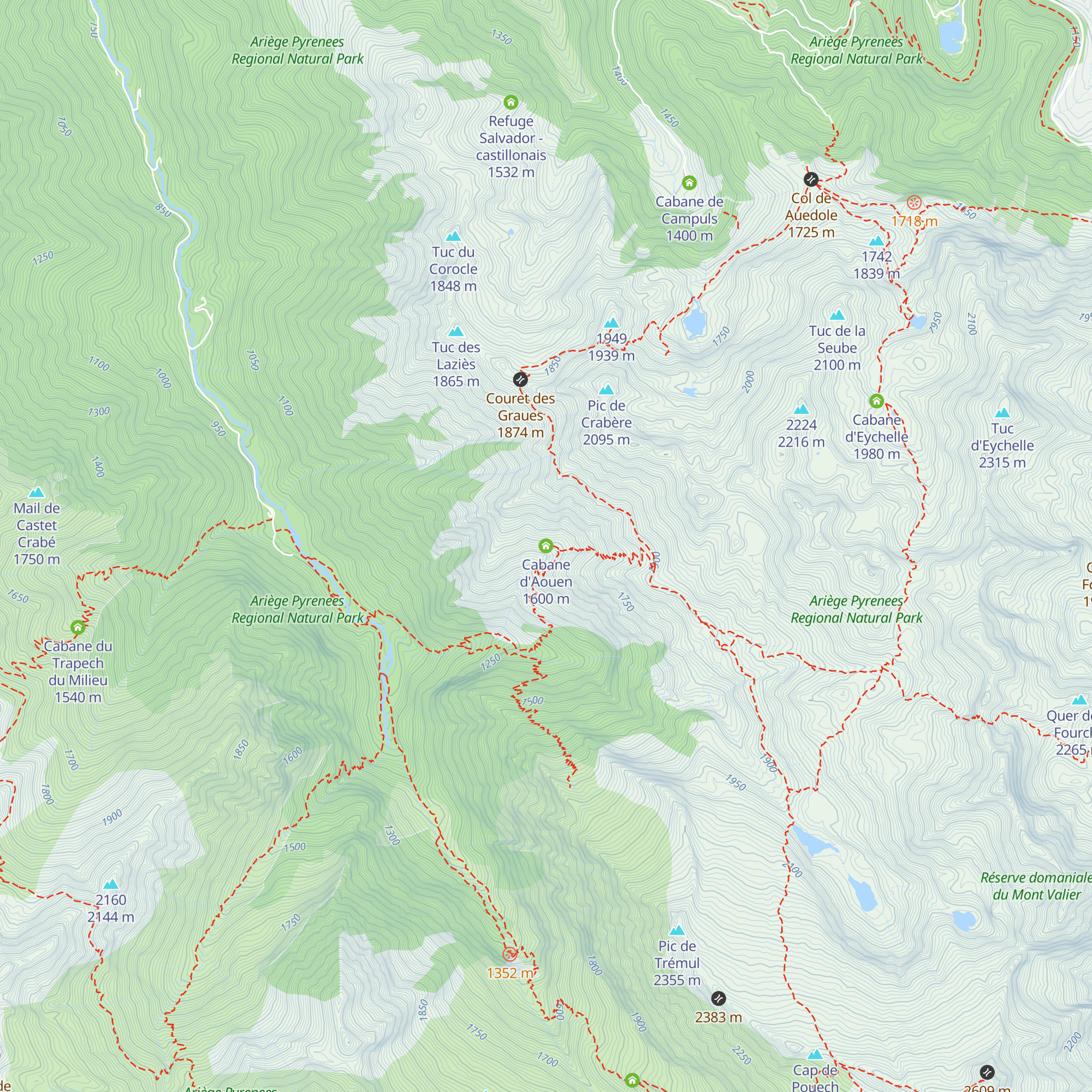 Cabane d'Aouen map