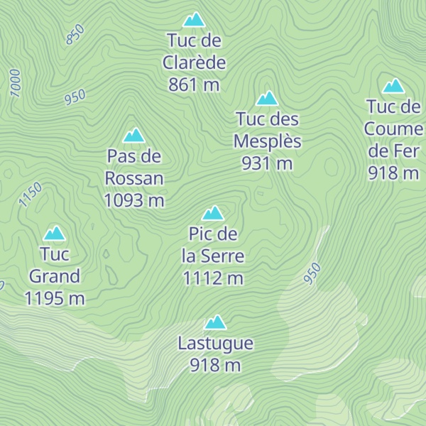 Map of Pic de la Serre