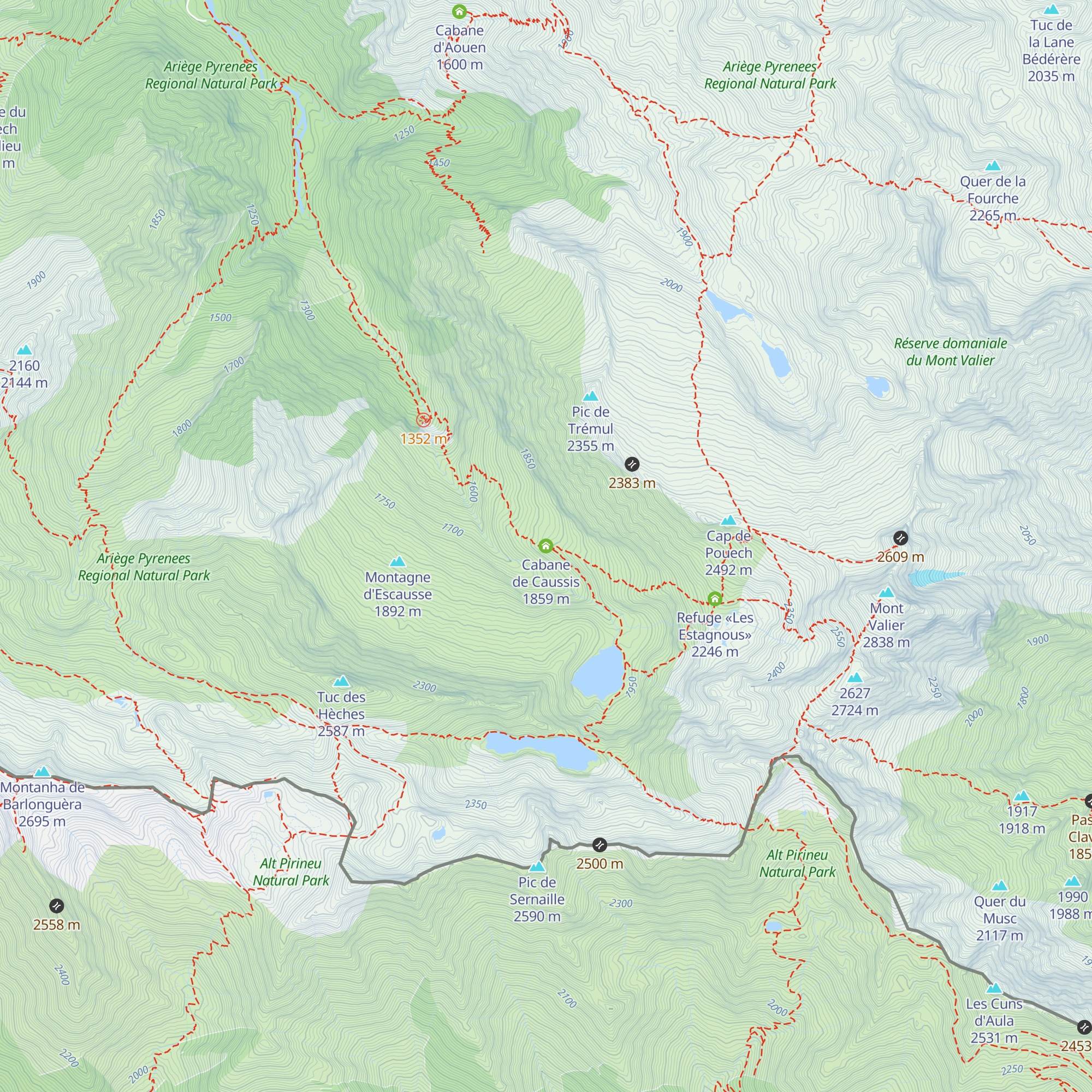 Cabane de Caussis map