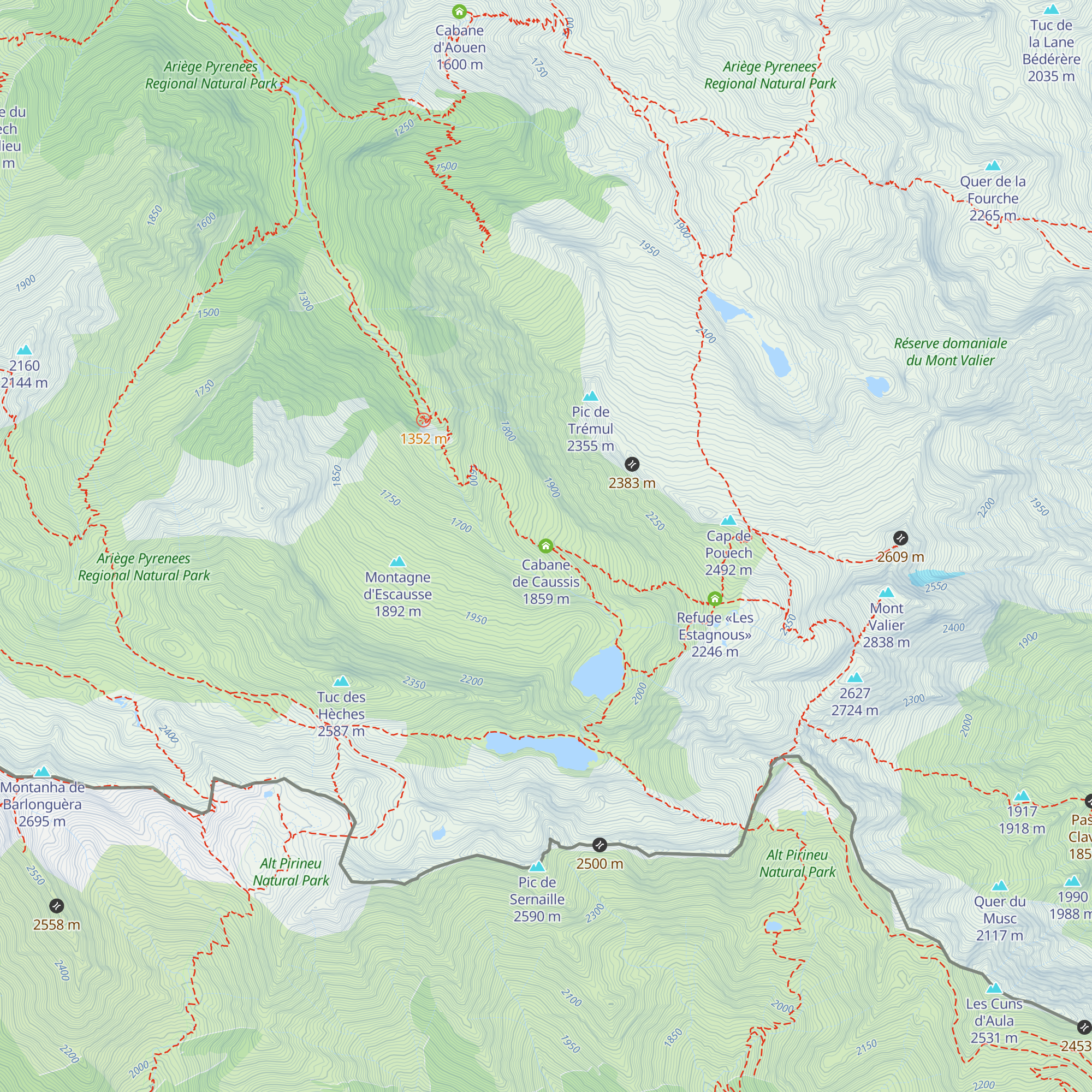 Cabane de Caussis map