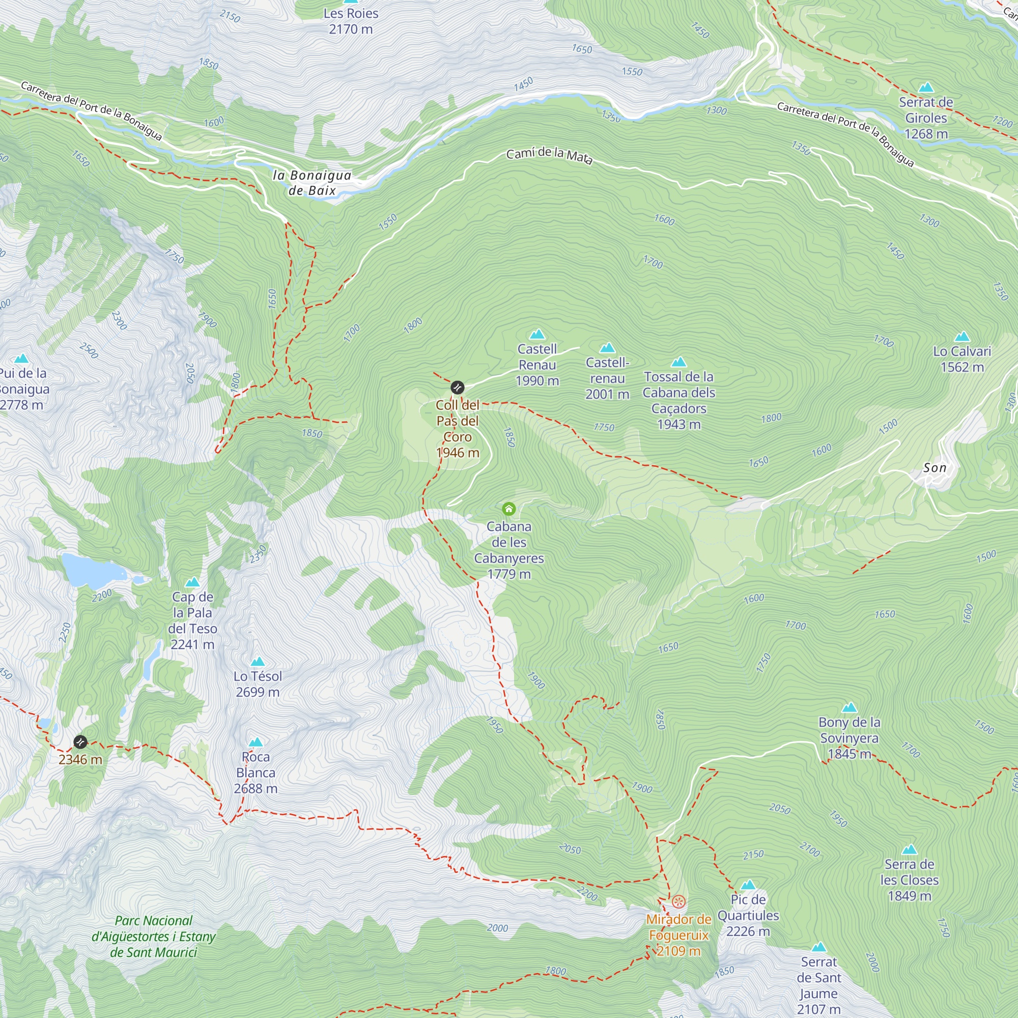 Cabana de les Cabanyeres map