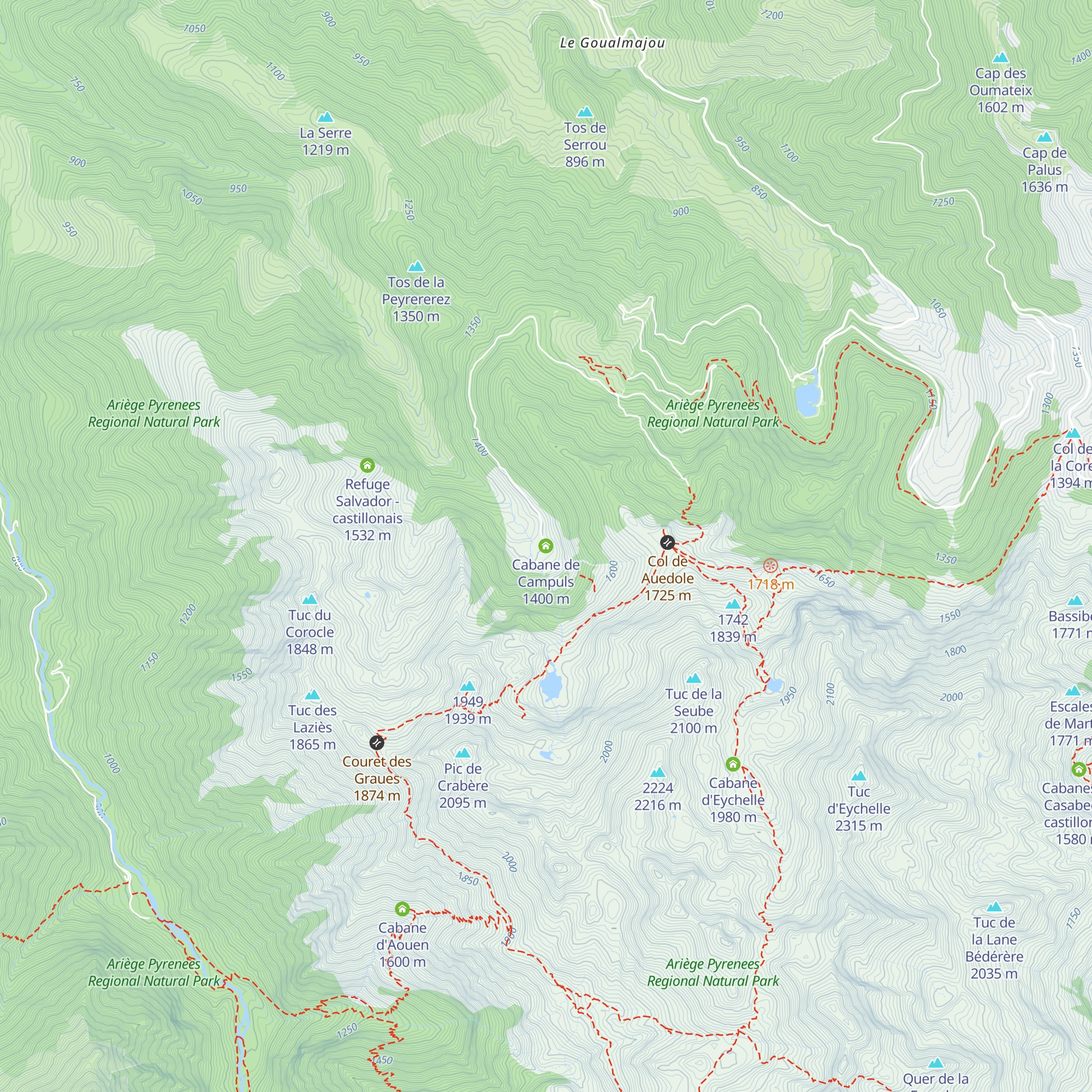 Cabane de Campuls map