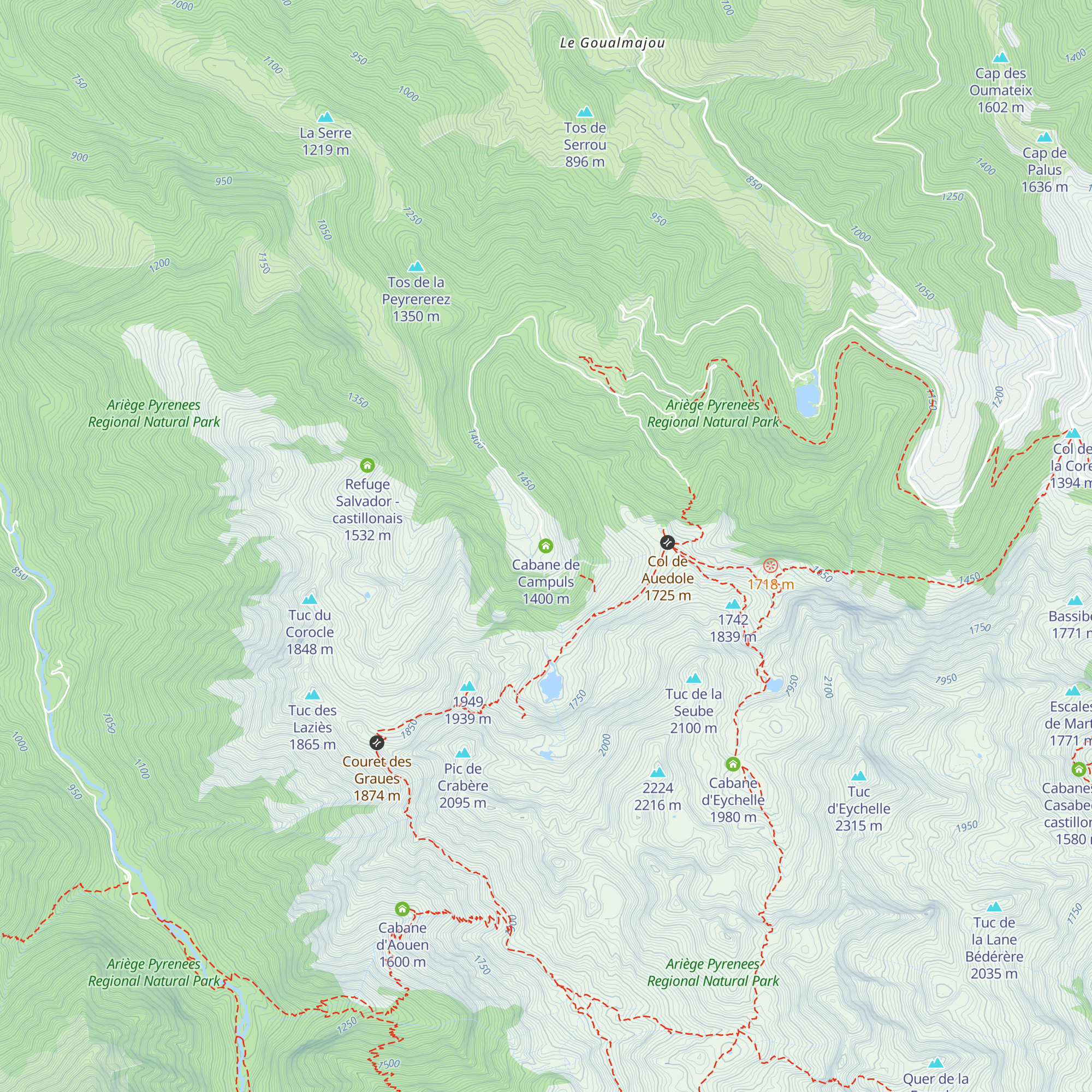 Cabane de Campuls map