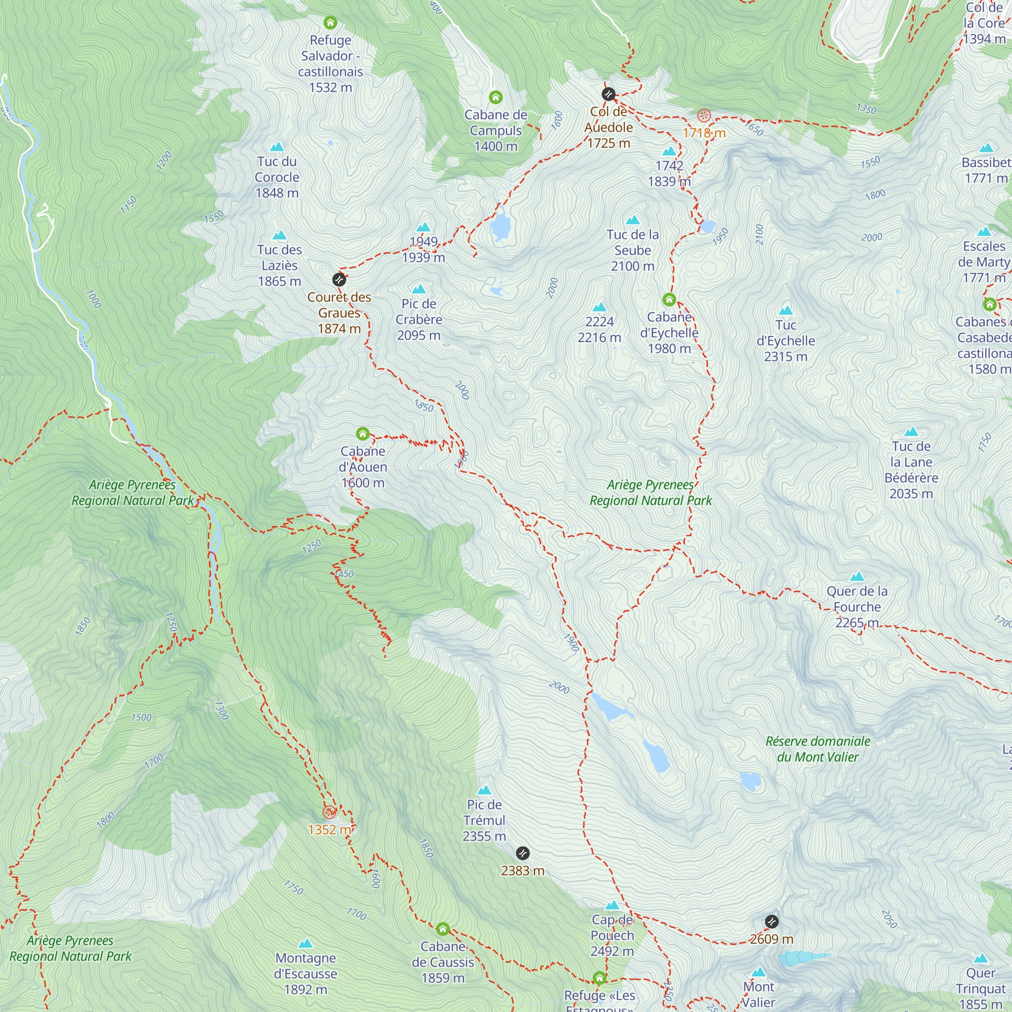 Cabane du Taus map