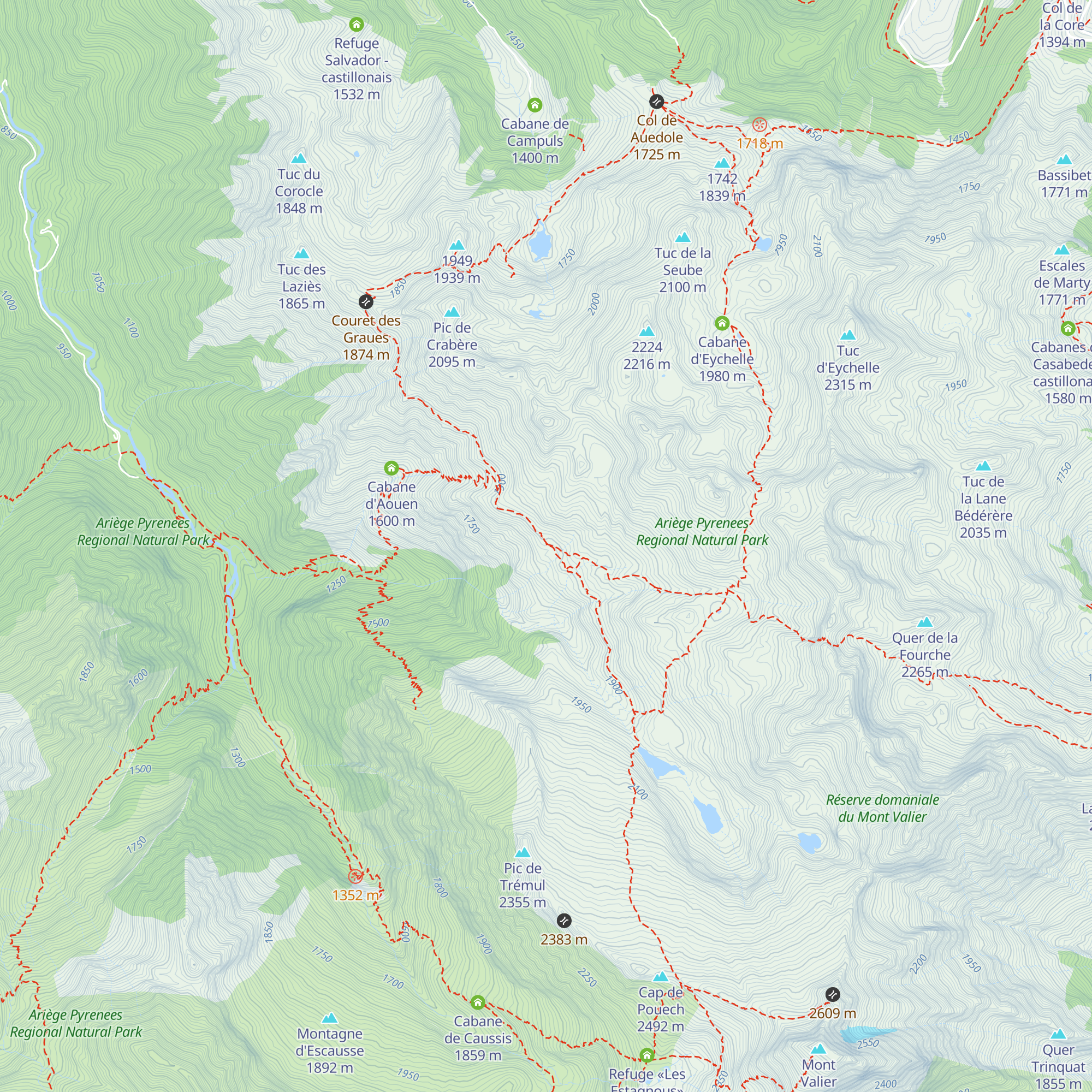 Cabane du Taus map
