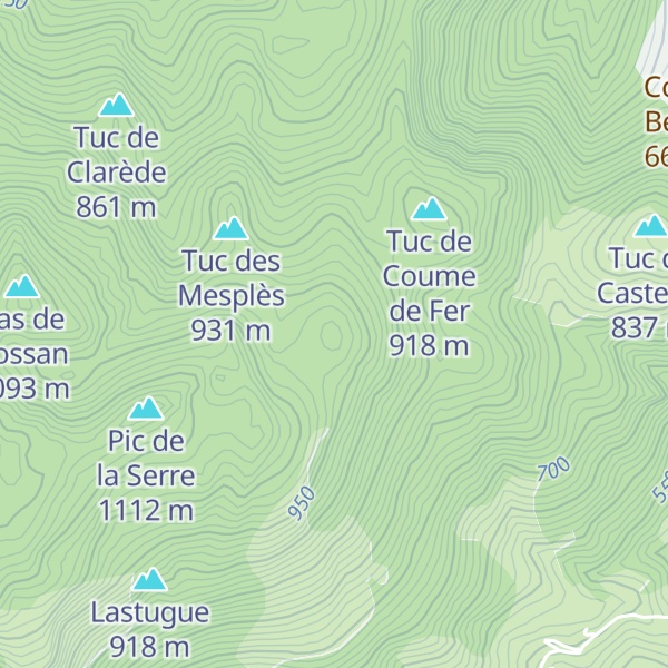 Map of Tuc de Poudillon