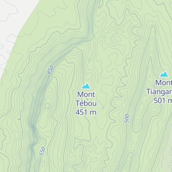 Map of Mont Tébou