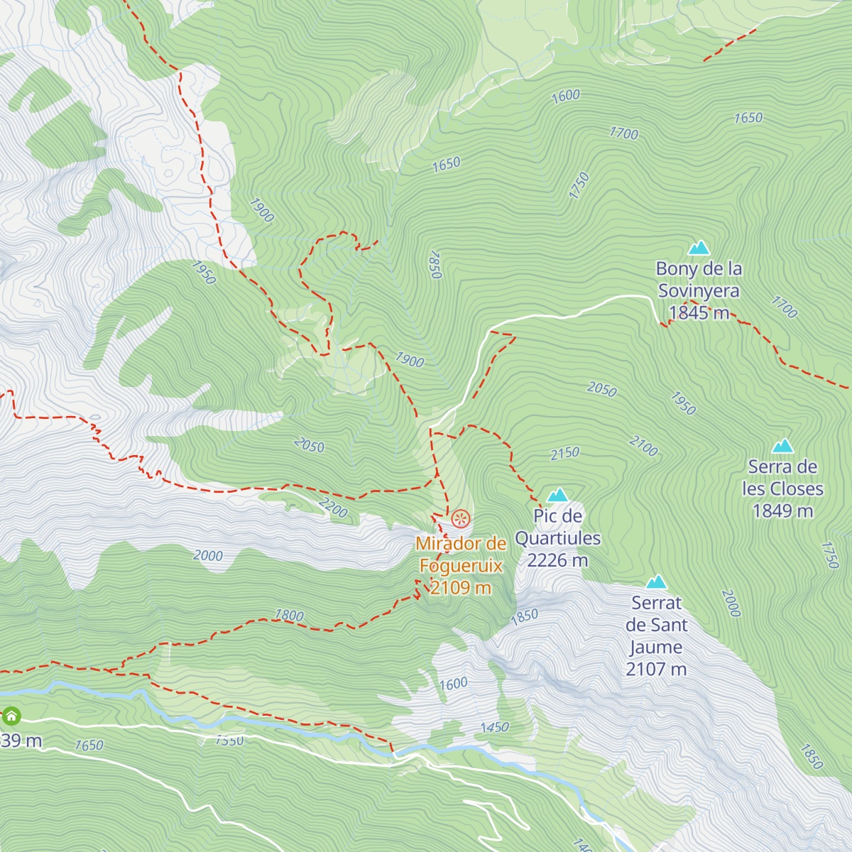 Refugi del Pla de la Font map