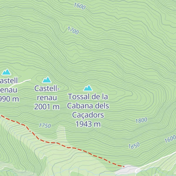 Map of Tossal de la Cabana dels Caçadors