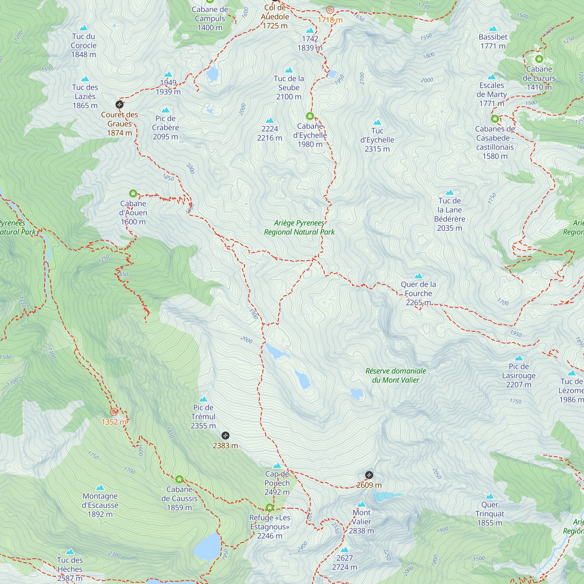 Cabane des Espugues map