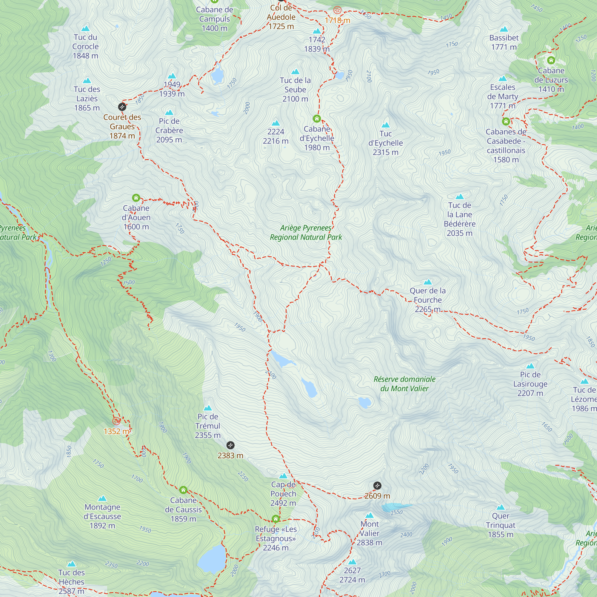Cabane des Espugues map