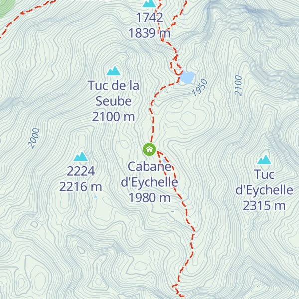 Map of Cabane d'Eychelle