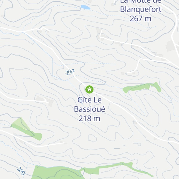 Map of Gîte Le Bassioué