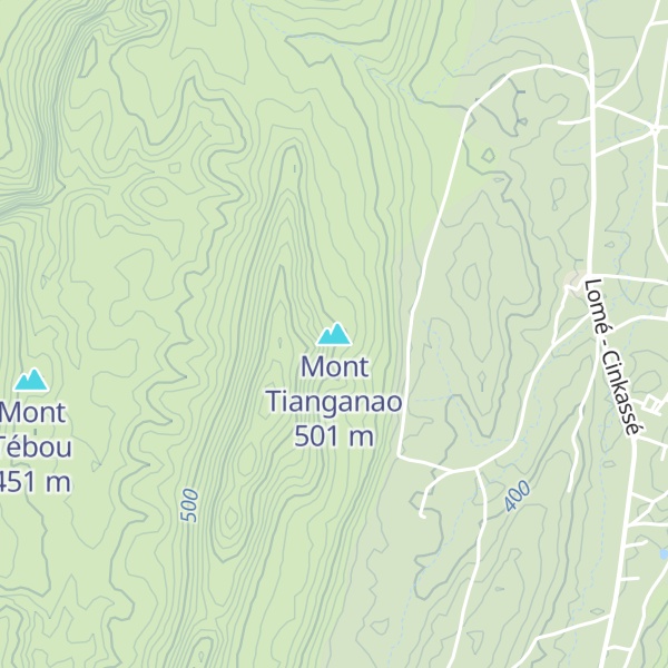 Map of Mont Tianganao