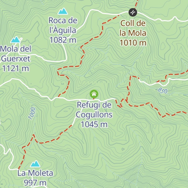 Map of Refugi de Cogullons
