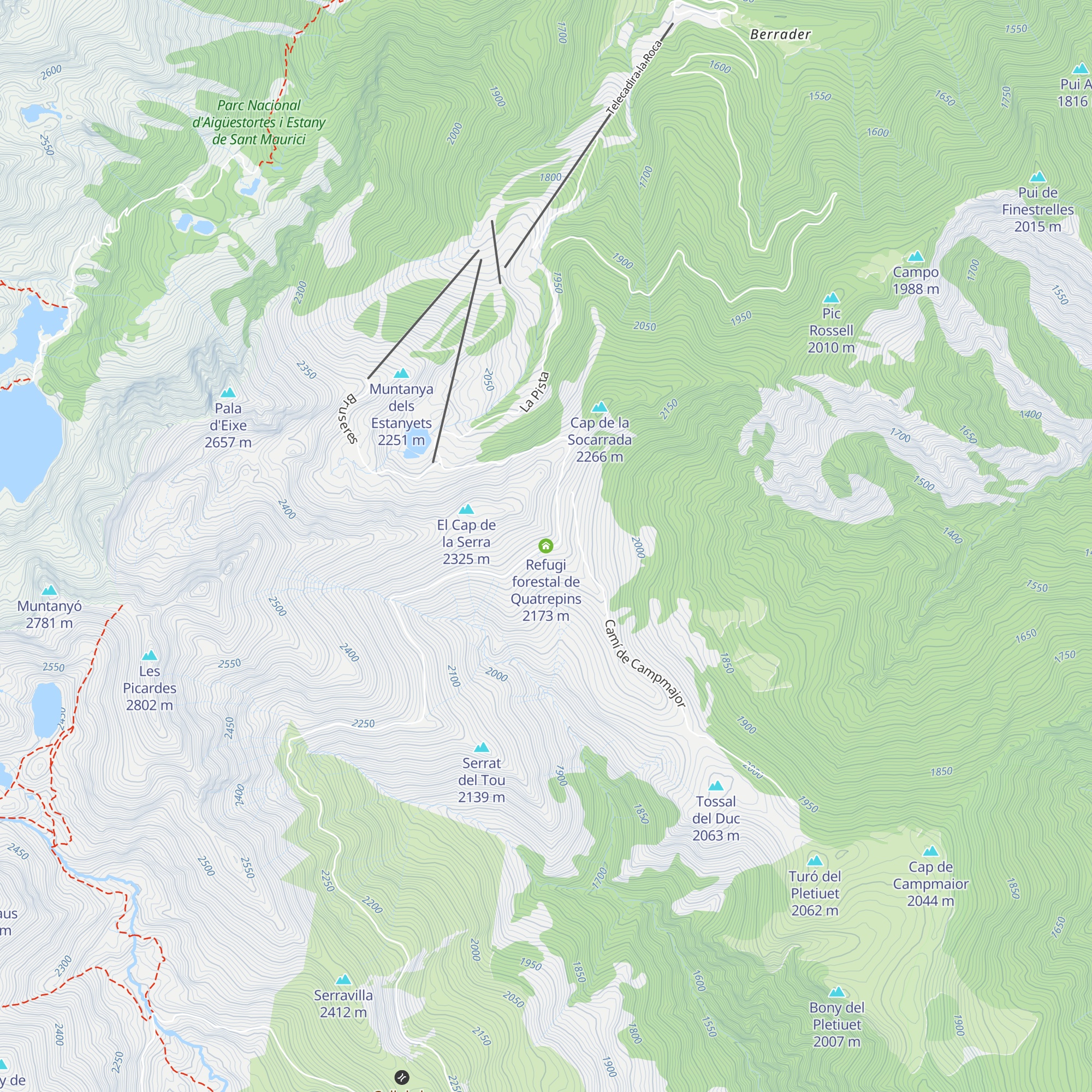 Refugi forestal de Quatrepins map