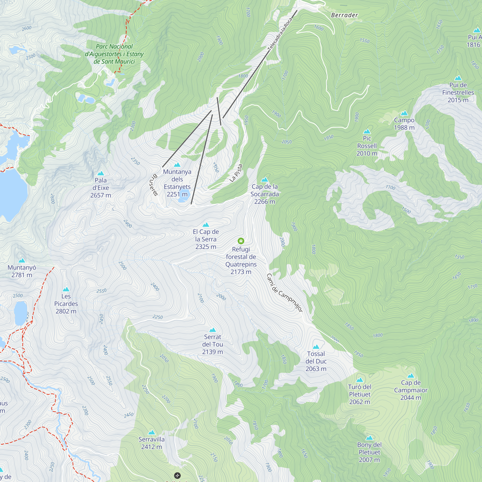 Refugi forestal de Quatrepins map