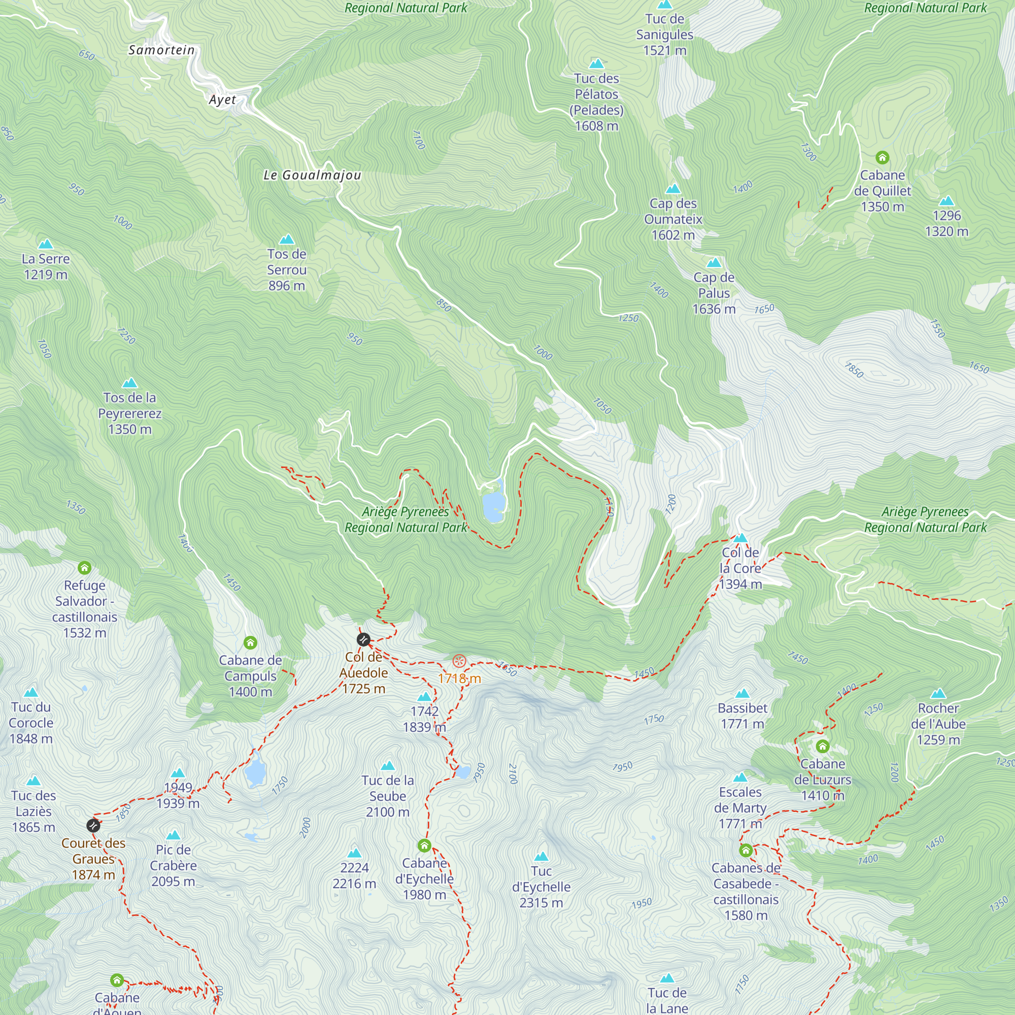 Cabane des Gardes Pêche map