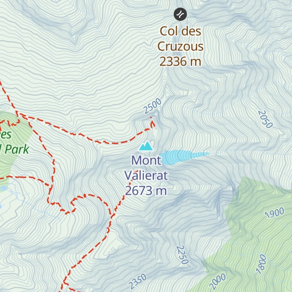 Map of Mont Valierat