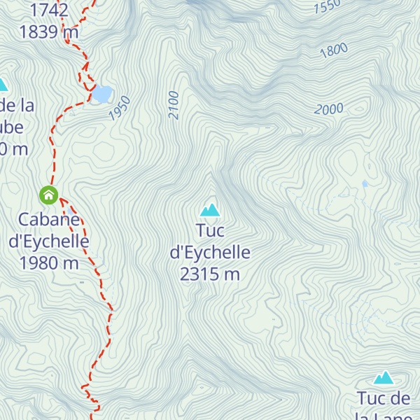 Map of Tuc d'Eychelle