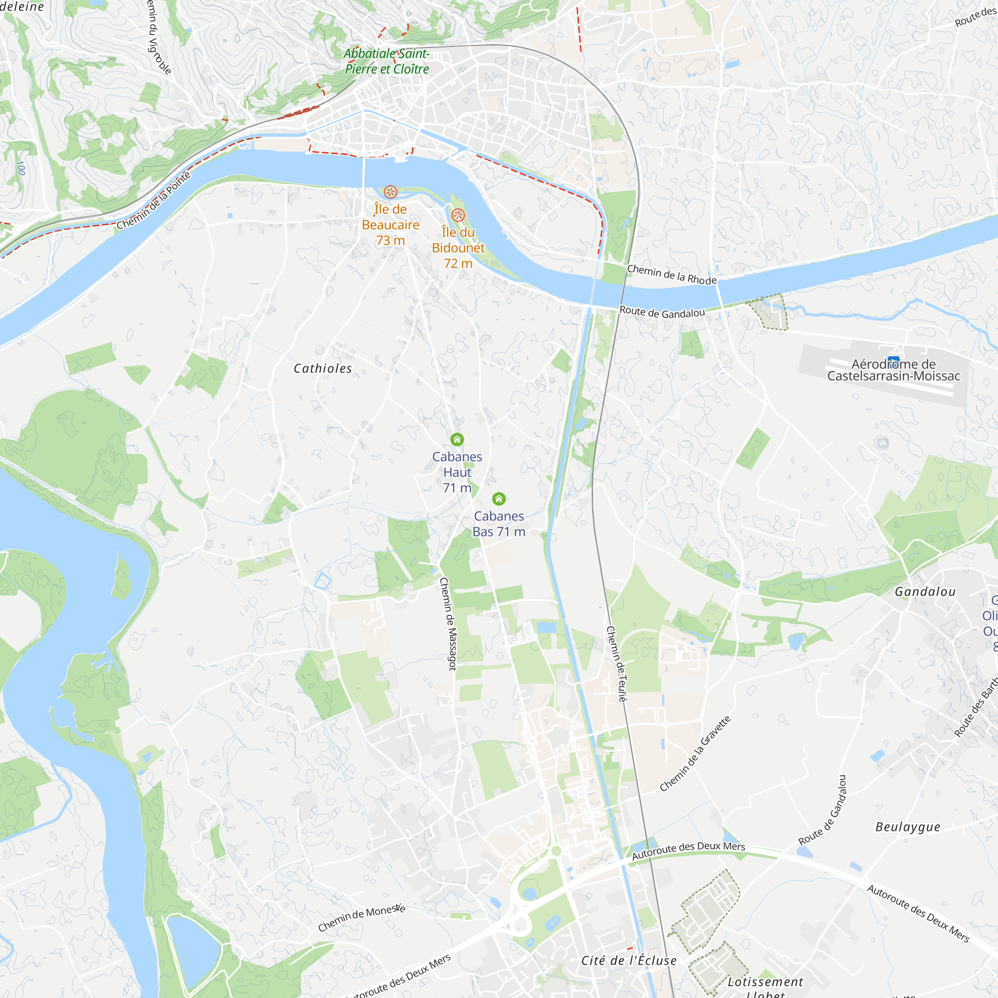 Cabanes Bas map