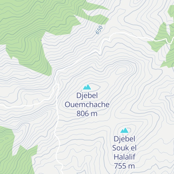 Map of Djebel Ouemchache