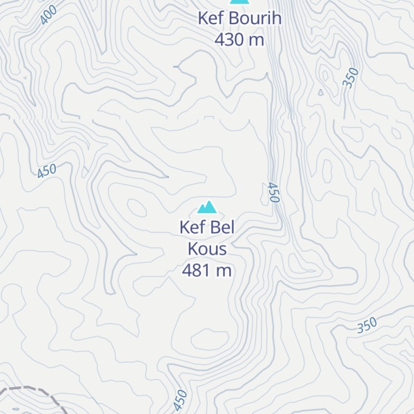 Map of Kef Bel Kous