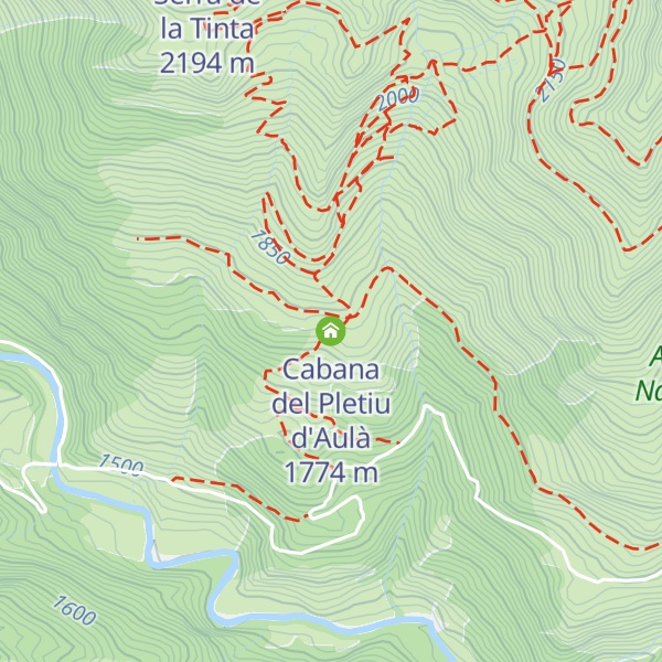 Map of Cabana del Pletiu d'Aulà
