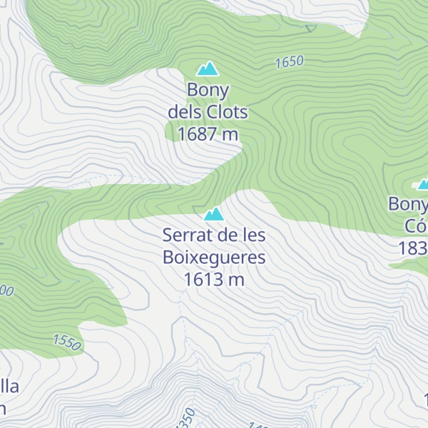 Map of Serrat de les Boixegueres