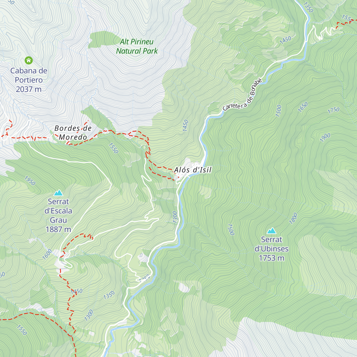 Refugi d'Alós map
