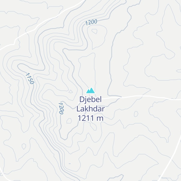 Map of Djebel Lakhdar