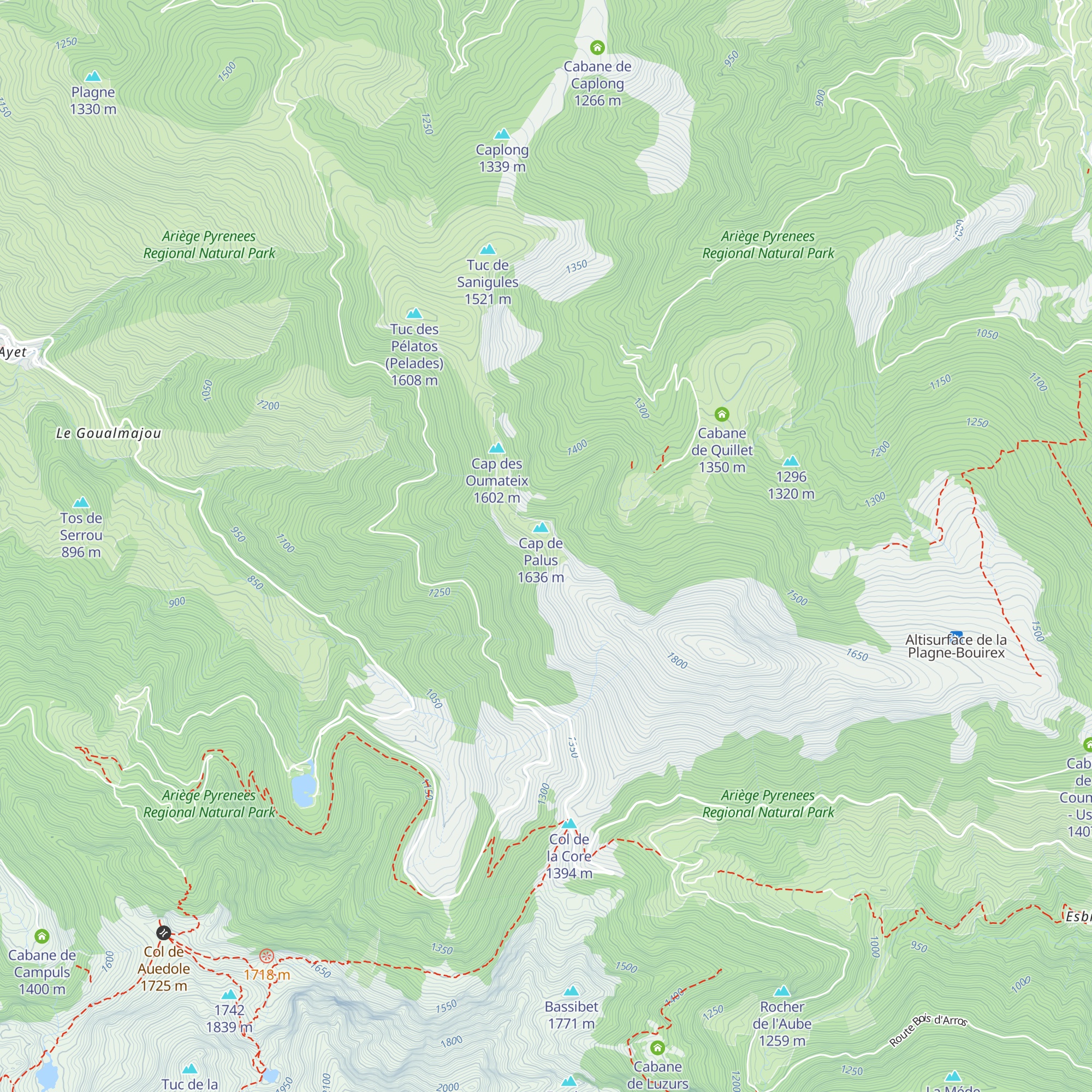 Cabane du Pas de Tartet map