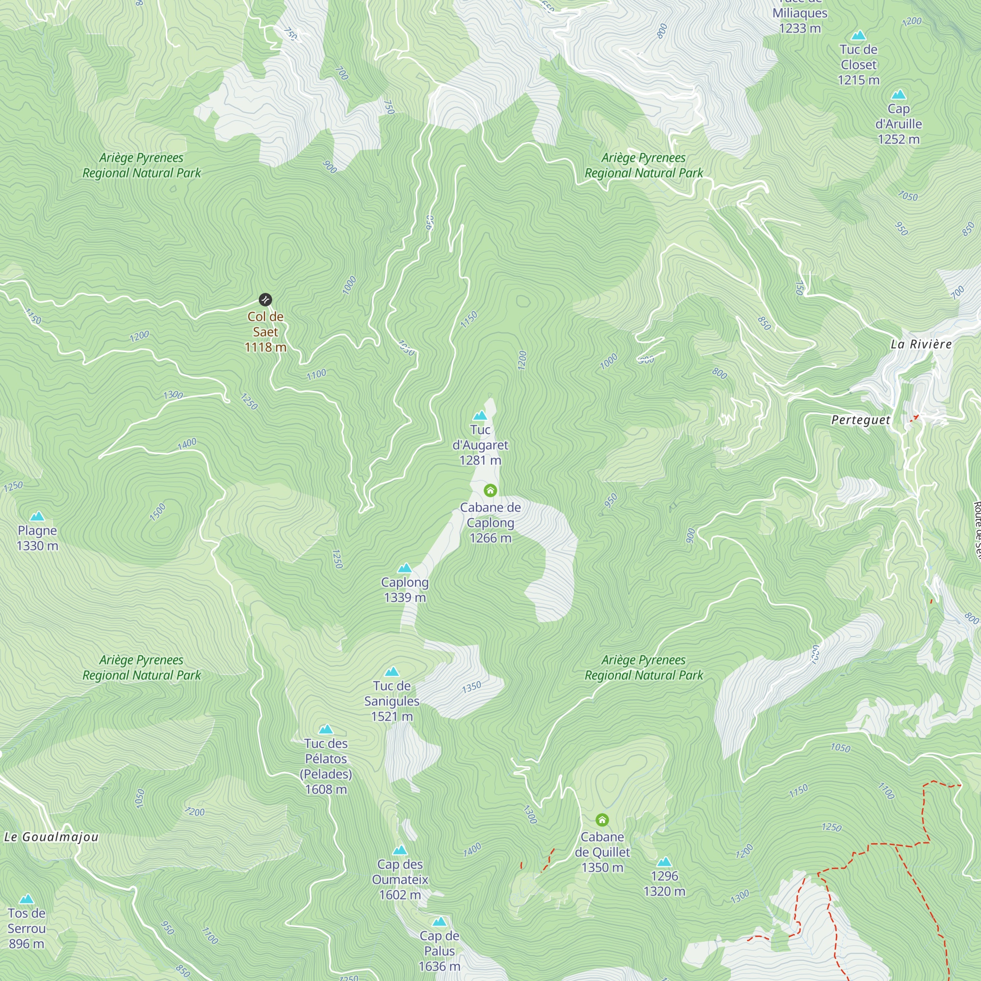 Cabane de Caplong map