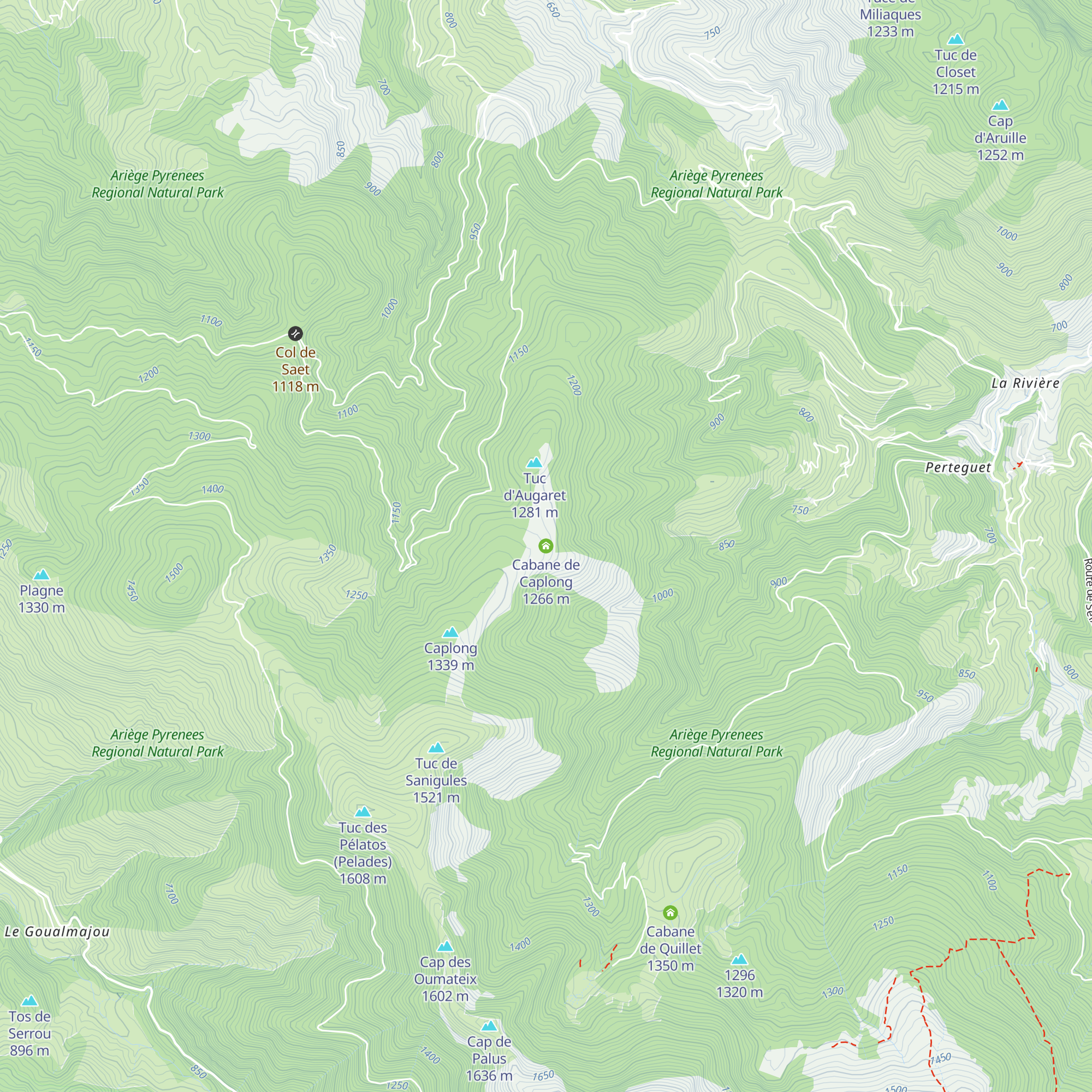 Cabane de Caplong map