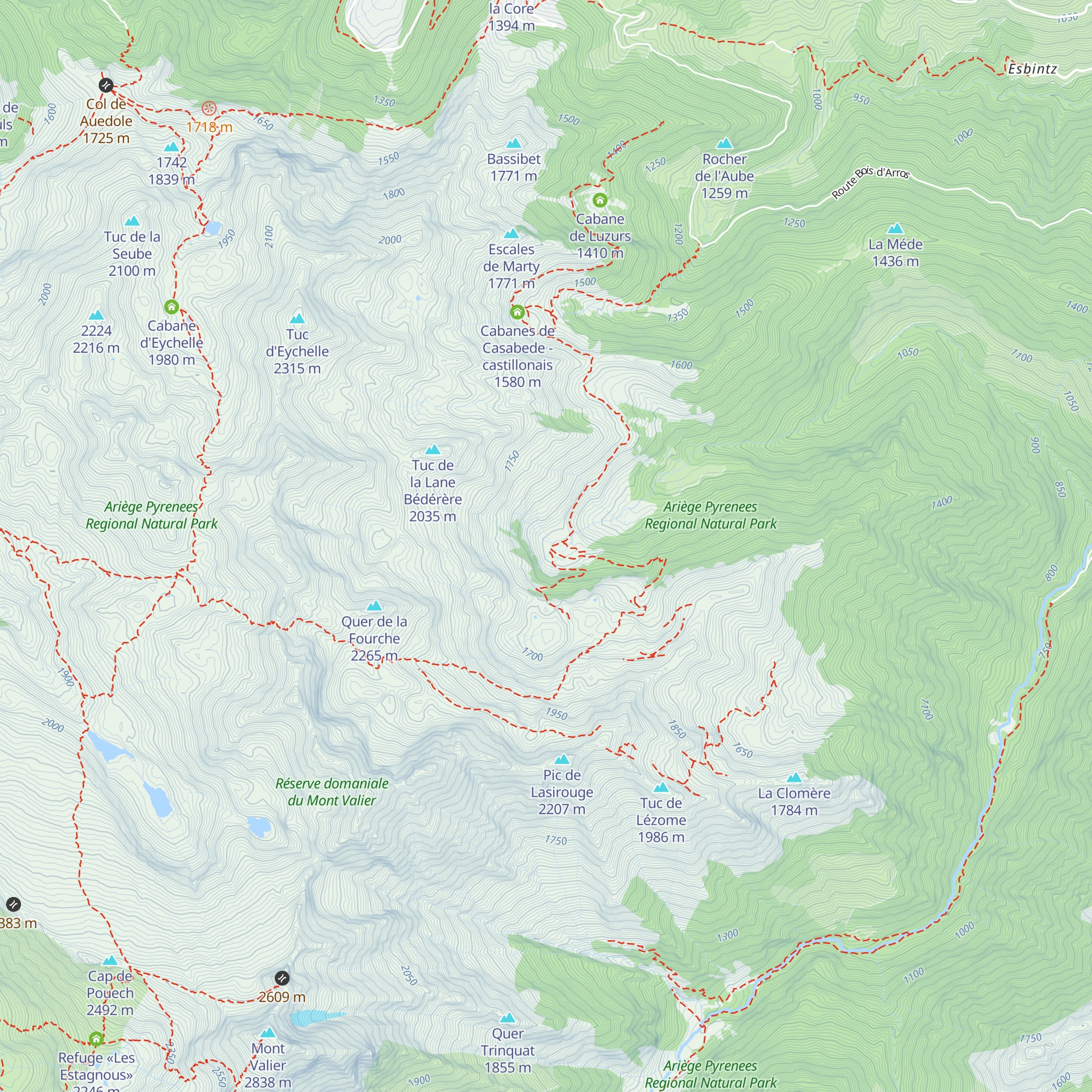 Cabane de Subera map