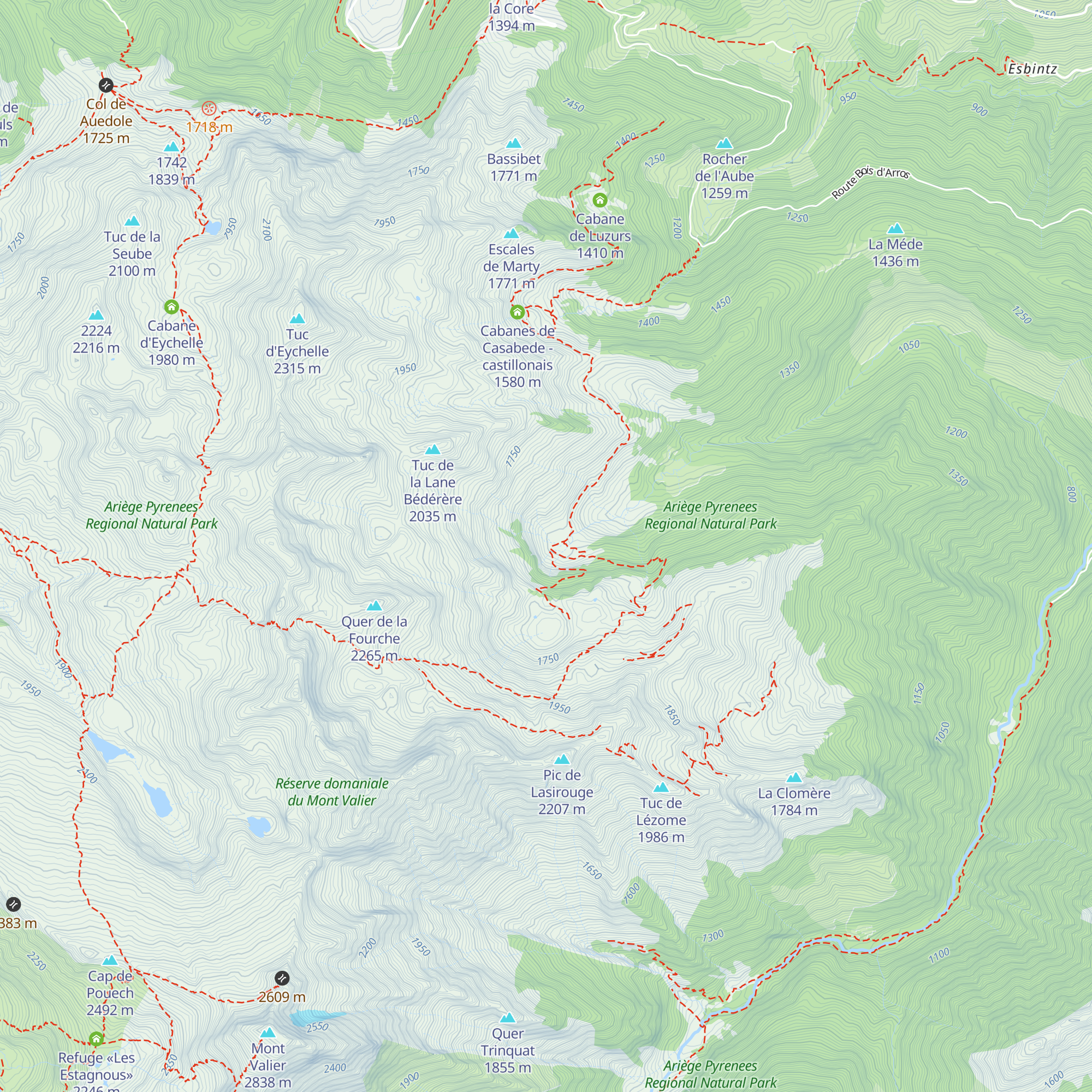 Cabane de Subera map