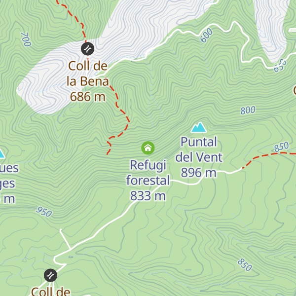 Map of Refugi forestal
