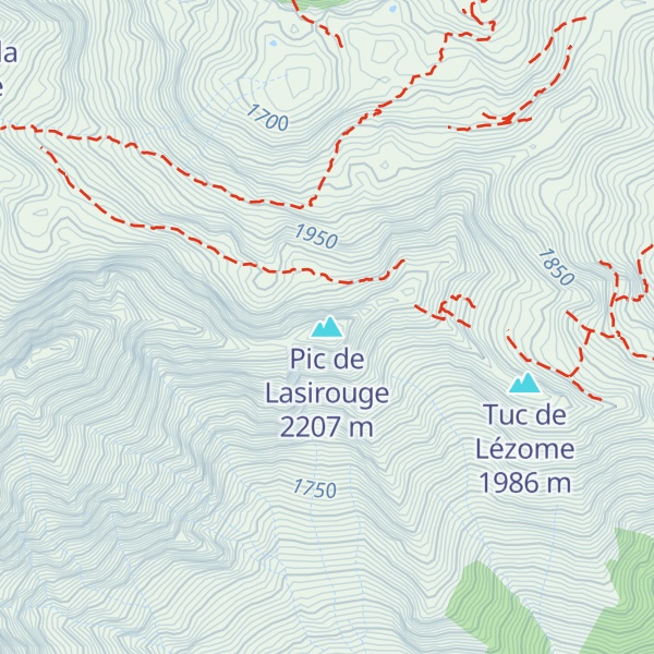 Map of Pic de Lasirouge