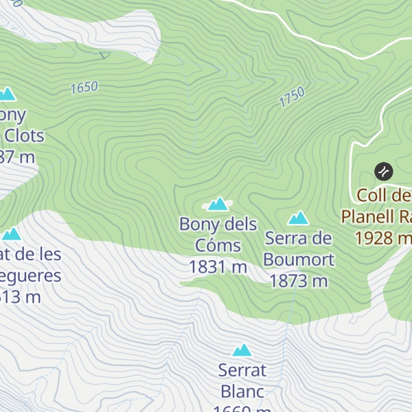 Map of Bony de Font de Macià