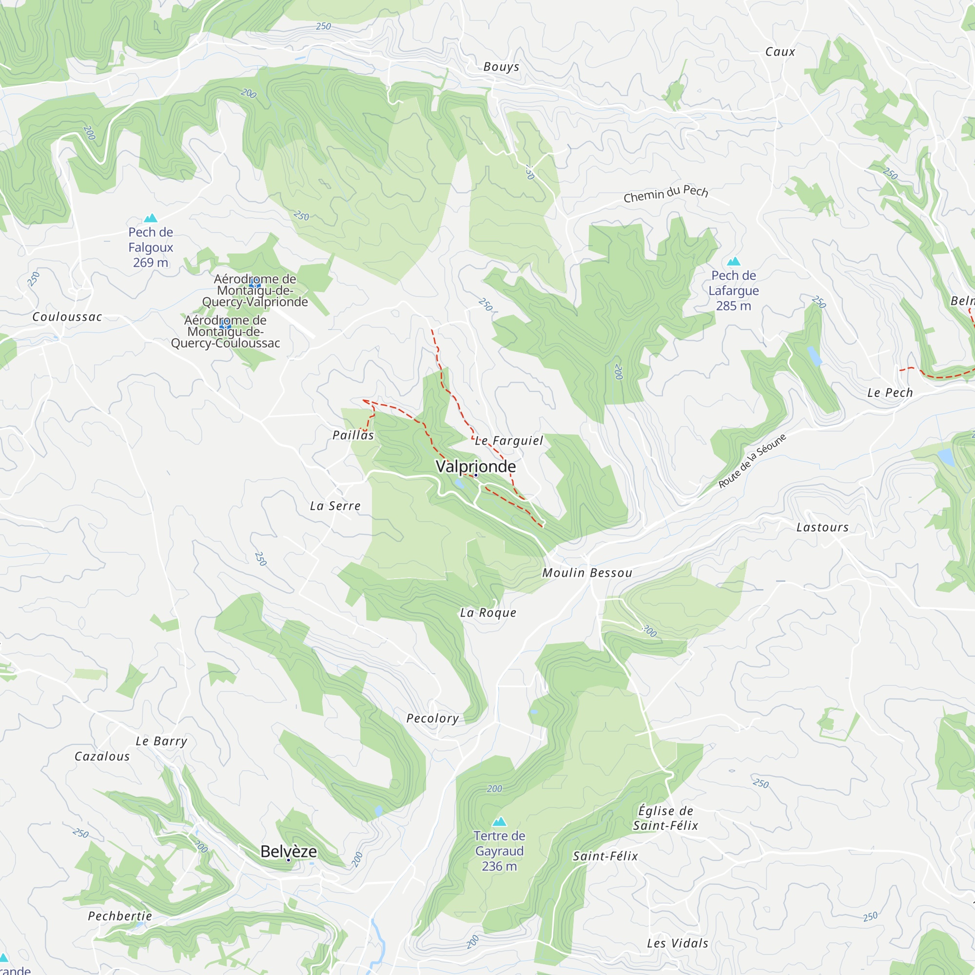 Gîte de Valprionde map