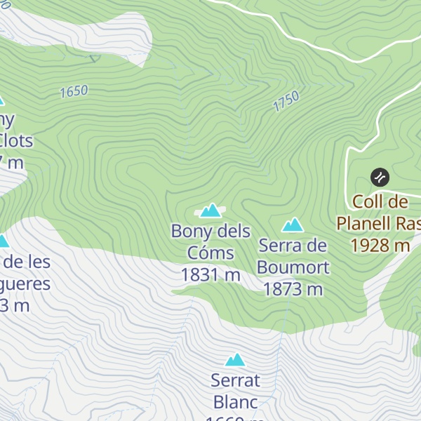 Map of Bony dels Cóms