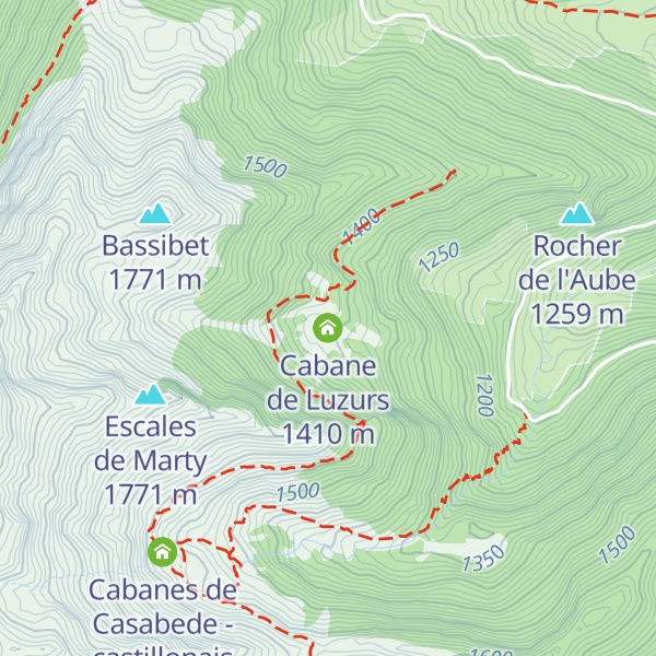 Map of Cabane de Luzurs